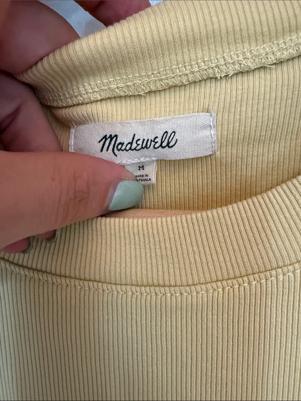 Madewell Women's Crewneck Tee - Yellow - Picture 3 of 3